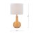 Laura Ashley Padley Table Lamp Yellow Ceramic and Antique Brass with Shade