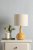 Laura Ashley Padley Table Lamp Yellow Ceramic and Antique Brass with Shade