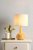 Laura Ashley Padley Table Lamp Yellow Ceramic and Antique Brass with Shade