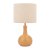 Laura Ashley Padley Table Lamp Yellow Ceramic and Antique Brass with Shade