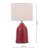 Laura Ashley Penny Table Lamp Red Ceramic and Polished Chrome with Shade (Twin Pack)