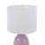 Laura Ashley Penny Table Lamp Purple Ceramic and Polished Chrome with Shade (Twin Pack)