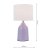 Laura Ashley Penny Table Lamp Purple Ceramic and Polished Chrome with Shade (Twin Pack)