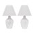 Laura Ashley Pussywillow Table Lamp Cream Ceramic and Polished Chrome with Shade (Twin Pack)