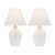 Laura Ashley Pussywillow Table Lamp Cream Ceramic and Polished Chrome with Shade (Twin Pack)