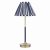 Laura Ashley Denwick Table Lamp Matt Antique Brass and Satin Blue with Shade