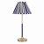 Laura Ashley Denwick Table Lamp Matt Antique Brass and Satin Blue with Shade