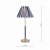 Laura Ashley Denwick Table Lamp Matt Antique Brass and Satin Blue with Shade