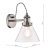 Laura Ashley Isaac Wall Light Satin Nickel Glass