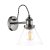 Laura Ashley Isaac Wall Light Satin Nickel Glass