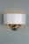 Laura Ashley Sorrento 2 Light Wall Light Antique Brass with Ivory Shade