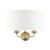 Laura Ashley Sorrento 2 Light Wall Light Antique Brass with Ivory Shade