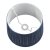 Laura Ashley Hemsley Pleated Silk Empire Drum Shade Midnight Blue 20cm/8 inch