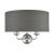 Laura Ashley Sorrento 2 Light Wall Light Polished Nickel with Charcoal Grey Shade