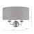 Laura Ashley Sorrento 2 Light Wall Light Polished Nickel with Charcoal Grey Shade