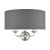 Laura Ashley Sorrento 2 Light Wall Light Polished Nickel with Charcoal Grey Shade