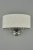 Laura Ashley Sorrento 2 Light Wall Light Satin Nickel with Natural Shade