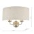 Laura Ashley Sorrento 2 Light Wall Light Satin Nickel with Natural Shade