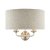 Laura Ashley Sorrento 2 Light Wall Light Satin Nickel with Natural Shade