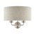 Laura Ashley Sorrento 2 Light Wall Light Satin Nickel with Natural Shade