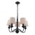 Laura Ashley Norbury 5 Light Armed Pendant Matt Black with Shade