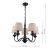 Laura Ashley Norbury 5 Light Armed Pendant Matt Black with Shade