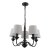 Laura Ashley Norbury 5 Light Armed Pendant Matt Black with Shade