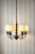 Laura Ashley Norbury 5 Light Armed Pendant Matt Black with Shade