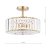 Laura Ashley Fernhurst 3 Light Semi-Flush Crystal and Antique Brass