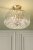 Laura Ashley Fernhurst 3 Light Semi-Flush Crystal and Antique Brass