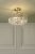 Laura Ashley Fernhurst 3 Light Semi-Flush Crystal and Antique Brass