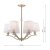 Laura Ashley Hemsley 6 Light Chandelier Matt Antique Brass with Shade