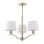 Laura Ashley Hemsley 3 Light Armed Pendant Matt Antique Brass with Shade