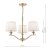 Laura Ashley Hemsley 3 Light Armed Pendant Matt Antique Brass with Shade