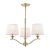 Laura Ashley Hemsley 3 Light Armed Pendant Matt Antique Brass with Shade