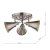 Laura Ashley Rufus 3 Light Plate Spotlight Industrial Nickel