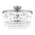 Laura Ashley Rhosill 3 Light Semi-Flush Crystal and Aged Pewter