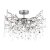 Laura Ashley Willow 3 Light Semi-Flush Satin Pewter and Crystal