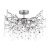 Laura Ashley Willow 3 Light Semi-Flush Satin Pewter and Crystal