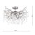 Laura Ashley Willow 3 Light Semi-Flush Satin Pewter and Crystal