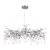 Laura Ashley Willow 5 Light Pendant Satin Pewter and Crystal