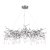 Laura Ashley Willow 5 Light Pendant Satin Pewter and Crystal