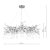 Laura Ashley Willow 5 Light Pendant Satin Pewter and Crystal