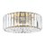 Laura Ashley Fernhurst 3 Light Flush Crystal and Antique Brass