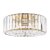 Laura Ashley Fernhurst 3 Light Flush Crystal and Antique Brass