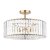 Laura Ashley Fernhurst 4 Light Semi-Flush Crystal and Antique Brass
