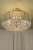 Laura Ashley Fernhurst 4 Light Semi-Flush Crystal and Antique Brass