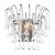 Laura Ashley Willow Wall Light Satin Pewter and Crystal
