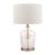 Laura Ashley Ockley Table Lamp Antique Brass and Champagne Glass with Shade