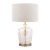Laura Ashley Ockley Table Lamp Antique Brass and Champagne Glass with Shade